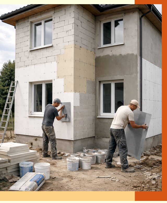 Утепление дома из газобетона в Вичуге от 4267 руб./м² — заказать у ТепломастерВчг